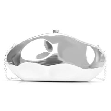 Imagem de Bolsas de mão, bolsa noturna brilhante, sacola de acrílico, bolsa transversal pequena, bolsas para casamento, formatura, festas, viagens (prata), Prata, One Size