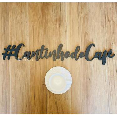 Imagem de cantinho do café em mdf preto - Maka Laser