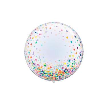Imagem de Balão Bolha Confetti Mesclado - 1 unidade - 61cm (24'') - Balões São R