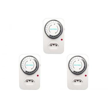 Imagem de Kit C/3 - Timer Analogico Qualitronix Bivolt Qta01, Bivolt