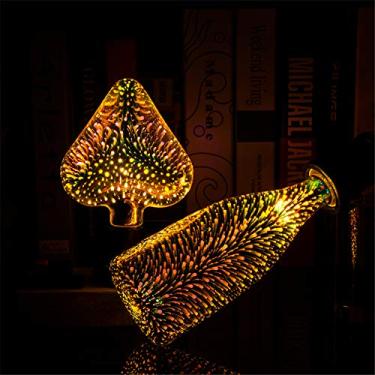 Imagem de Lâmpada Decorativa de Lâmpada de Fogos de Artifício 3D Vintage para Casamento de Festa Em Casa, 4W E27 Fireworks Lamp (577)