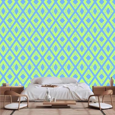 Imagem de Lcythiazole Papel de parede geométrico de tamanho personalizável - Papel de parede geométrico destacável e colado, removível para sala de estar, quarto, escritório, quarto infantil