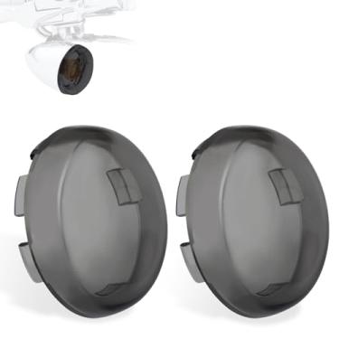 Imagem de HOKUOTOLITE Kit de lentes de seta, capas de lentes de substituição de luz de seta dianteira/traseira para Harley Sportster 883 1200/Touring Road King Electra Glide Street Glide/Softail/Dyna/V-Rod,