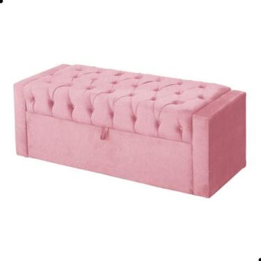 Imagem de Calçadeira de Sapatos Baú Estofada 195 cm King Suede Emma - Fina Mobíl