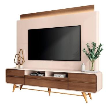 Imagem de Estante Painel De 85 Pol 220cm évora H01 Castanho-off White - Mpozenato