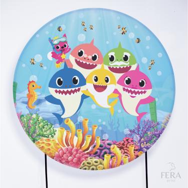 Imagem de Painel Decorativo para Festa 1,80x1,80 metros Vesti Fácil com Elástico Baby Shark - Fera Print