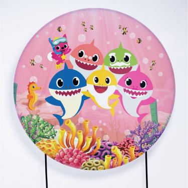 Imagem de Painel Decorativo para Festa 1,80x1,80 metros Vesti Fácil com Elástico Baby Shark - Fera Print