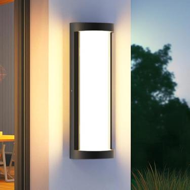 Imagem de Sytmhoe Luminárias De Parede Externas Com Escurecimento 10% A 100%, Luminária Moderna Led Regulável 16 Pol. Para Pátio, Arandela Alumínio Preto E Dois Pcs Adequada Garagem, Banheiro, Sala, Pátio Cas