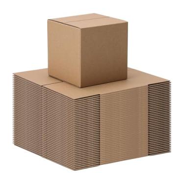 Imagem de Schliersee Conjunto De 40 Caixas Remessa 4X4X4, Papelão Ondulado Marrom Kraft, Pequenas Para Embalagem (10,2X10,2X10,2 Cm)
