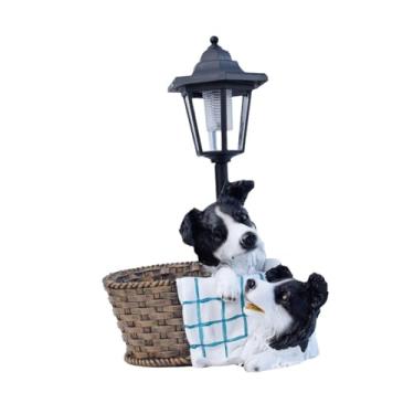 Imagem de Ｂｅｓｇａ Luz solar para iluminação externa, linda estátua de resina, decoração de jardim para entrada, pátio, quintal, aniversário, quintal, Preto