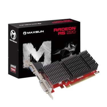 Imagem de maxsun Placa gráfica GPU AMD Radeon R5 220 2GB (DVI-I, HDMI, VGA) - Pronto para baixo perfil