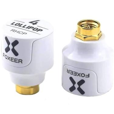 Imagem de 2pcs FOXEER FPV Antenna Lollipop 4 5.8GHz RHCP 2.5Dbi Stubby Antenna SMA for FPV Racing Drone Fatshark Goggles TX RX (White-SMA)L8