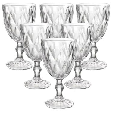 Imagem de Jogo De Taças De Vidro Diamond Cristal 6 Unidades 340 Ml