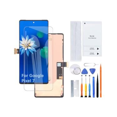 Imagem de Tela de exibição para Google Pixel 7 OLED GVU6C GQML3 GO3Z5 Kit de montagem de substituição de tela LCD com moldura (suporte para impressão digital)