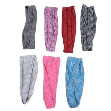 Imagem de Treino Bandas para a cabeça Non Slip Bandas de moletom de umidade Wicking Hairbands para Gym Running Sports 7 Cores Poliouretano Conjunto de 7