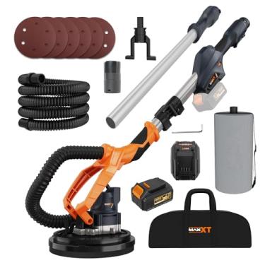 Imagem de MAXXT Lixadeira De Drywall Cordlees Com Coletor De Pó A Vácuo, Lixadeira De Parede Elétrica Sem Escova Com 7 Velocidades Variáveis, Telescópica Dobrável, Ferramenta De Remoção De Teto Tipo Pipoca,