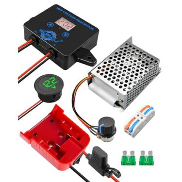 Imagem de WUMZIJ Kit Conversor E Adaptador De Bateria Power Wheel Compatível Com Milwaukee M18 18 V, Atualização Faça Você Mesmo, Carrinho Passeio Para Crianças Protetor Baixa Tensão, Controlador Velocidade,