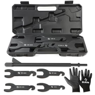 Imagem de Eleon Kit De Ferramentas Para Remoção Embreagem Ventilador Pneumático - Conjunto 8 Chaves Pneumáticas Aço Carbono Com Revestimento Em Pó Compatível Ford, Gm, Chrysler E Jeep