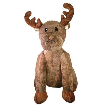 Imagem de Rena Inflável Sentada De Pelúcia Com Led Bivolt 2,44 Metros