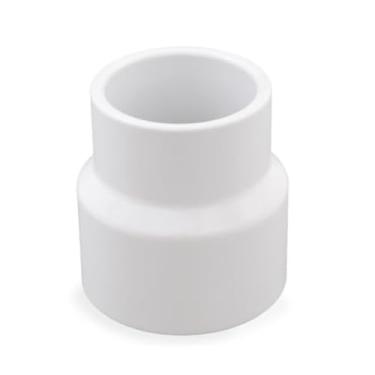 Imagem de Acoplamento redutor de PVC de 3/10.2 cm x 1/5.1 cm – Conector de tubo reto de 40 soquetes (Hub) (3/10.2 cm x 1/5.1 cm)