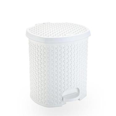 Imagem de Lixeira Rattan com Pedal 15 Litros  Prática, Moderna e Resistente REF 