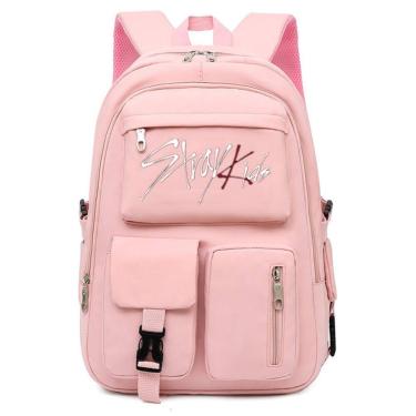 Imagem de Mochila escolar Strays Kids Pink para crianças