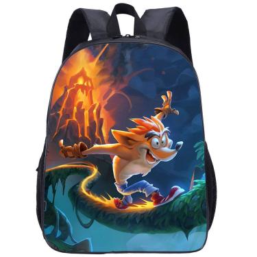 Imagem de Mochila escolar de anime Crash Bandicoot para crianças