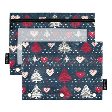 Imagem de Wassud Fundo de Natal (2) 2 pacotes de pastas de fichário com 3 furos de bolso, pasta organizadora de fichário para casa, escritório