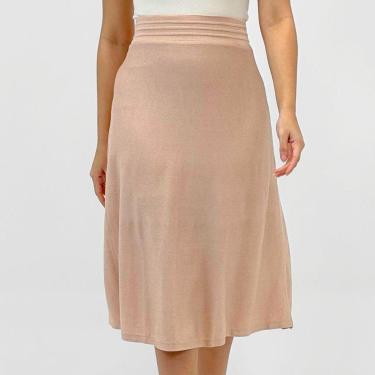 Imagem de Saia Via Tricot Midi Godê Modal Feminina-Feminino