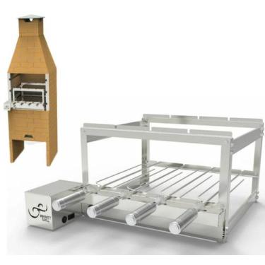 Imagem de Churrasqueira inox com espeto giratorio Super Resistente. INFINITY-GRI