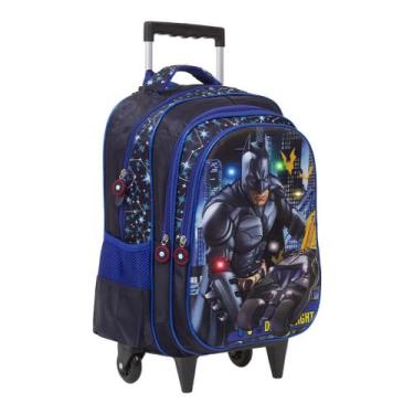 Imagem de Mochila Escolar De Rodinhas Batman C/ Led Envio Imediato - TOYS 2U