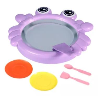 Imagem de Máquina De Fazer Sorvete Chapa Placa Fria Sorvete Em Rolo(CARANGUEJO ROXO)