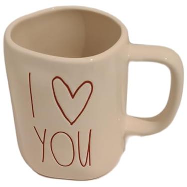 Imagem de Caneca de café/chá de cerâmica para dia dos namorados Rae Dunn (Eu te amo)