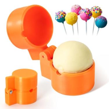Imagem de LJRSWDA Conjunto de prensa de formas de bolo redondo, cortador e empurrador de bolo de círculo esférico, acessórios de ferramentas de cozimento para bolos, biscoitos, sobremesas de casamento e festa