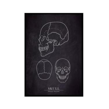 Imagem de Arte de anatomia humana, pintura em tela médica, vintage, esqueleto muscular, educação, pôster, impressão de imagem de parede, decoração de clínica hospitalar (SKU8,20,3x30,5 cm = (20 x 30 cm