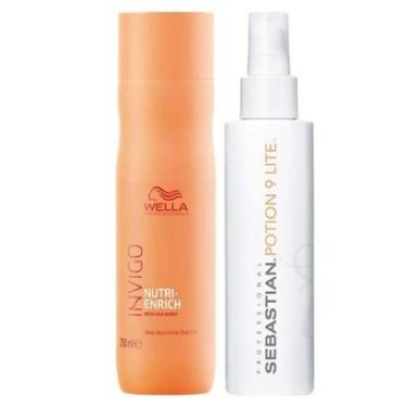 Imagem de Wella Professionals Kit Invigo Nutri-Enrich Shampoo + Sebastian Potion 9 Lite Kit-Unissex