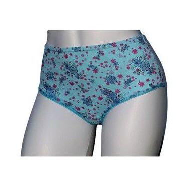 Imagem de Kit 6 Calcinha - Calçola de Senhora Adulto Estampada 100% Algodão - Ge