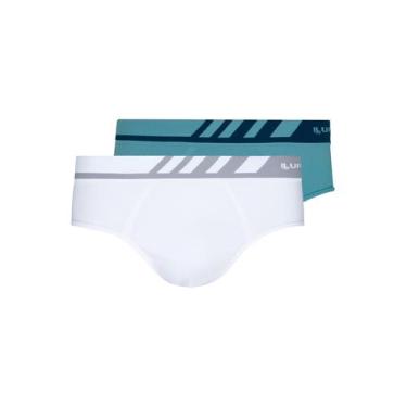 Imagem de Kit com 2 Cuecas Slip Lupo 691002 Colorido, Branco, XG