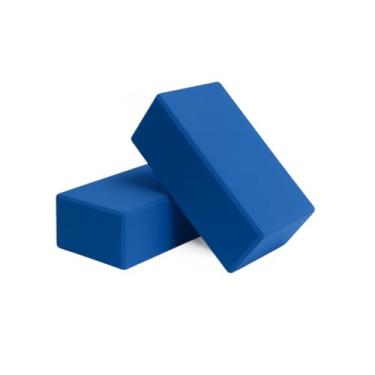 Imagem de Blocos de Yoga Para Alongamento Exercícios Fisioterapia Kit 2 Unidades(Azul)