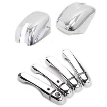 Imagem de Kit Aplique Cromado Capa Retrovisor Maçaneta Com Keyless Jeep Renegade 2015/2022