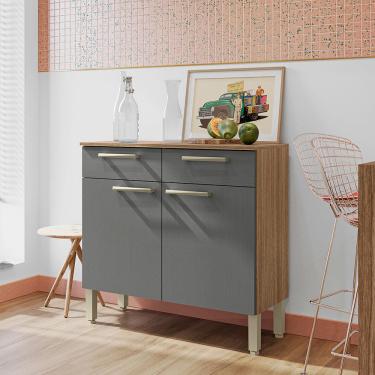 Imagem de Balcão Duplo Kit's Paraná Nala com 2 Portas e 2 Gavetas