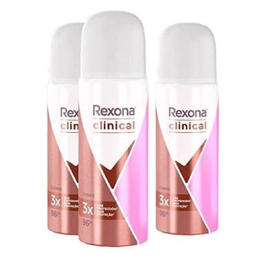 Imagem de Kit Desodorante Aero Rexona Woman Clinical Classic Extra Dry 55ml - 3 Unidades