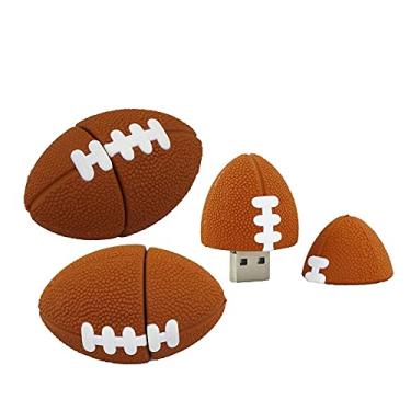 Imagem de Flash Drives USB em forma de bola de 64 GB Pen Drive Memoria Flash Stick PenDrives USB Flash Disk Thumb Drive U Drive USB 2.0 Pen Drive PenDrive (Rugby)