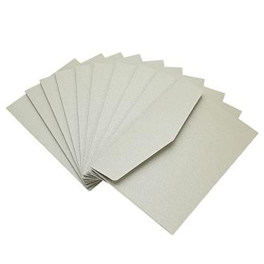 Imagem de PATIKIL Envelopes de convites, pacote com 10 cartões coloridos em branco para aniversários de casamento, prata