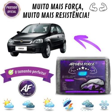 Imagem de Capa De Cobrir Carro Corsa Hatch Forrada Impermeável Armada Force - Ar