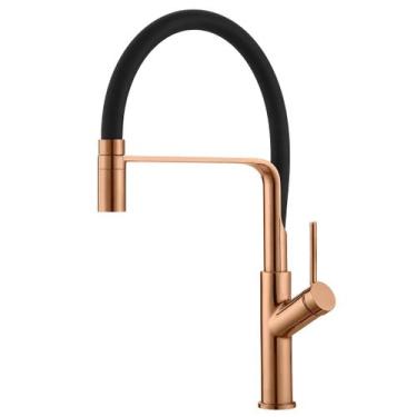 Imagem de Torneira Monocomando Rose Gold Luxo Cozinha Área Gourmet Ducha Reguláv