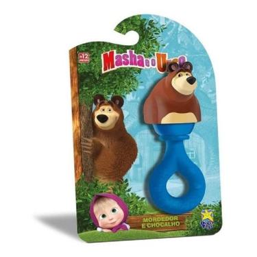 Imagem de Masha E O Urso - Mordedor/chocalho Para Bebês - Versão Urso - Divertoy