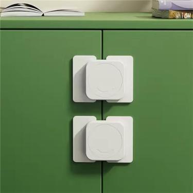 Imagem de Ptazucv Gaveta multifuncional, trava de segurança infantil, armário anti-beliscar para bebês e bebês, trava de geladeira, trava de janela, trava de gaveta, sem necessidade de perfuração (6 unidades)