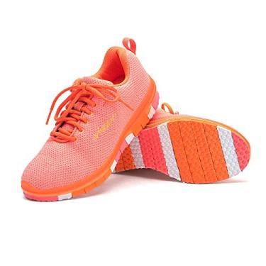 Imagem de Skazz by Sansha Tênis feminino Dance Studio para exercícios de malha com sola ácida, Rosa/branco, 34