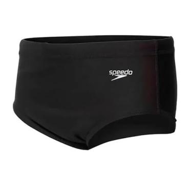 Imagem de Sunga Juvenil, Speedo, Acquaplus, Modelo Liso com Forro e Cordão Interno Personalizado, Tamanho Kids Teen, tamanho 12 - Preto